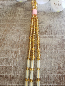 Gold Glow in the Dark 3 Strand Tie-on 37" or 38"
