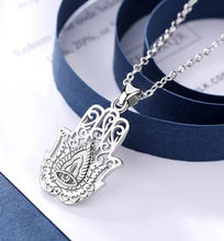 Load image into Gallery viewer, Hamsa Hand Silver