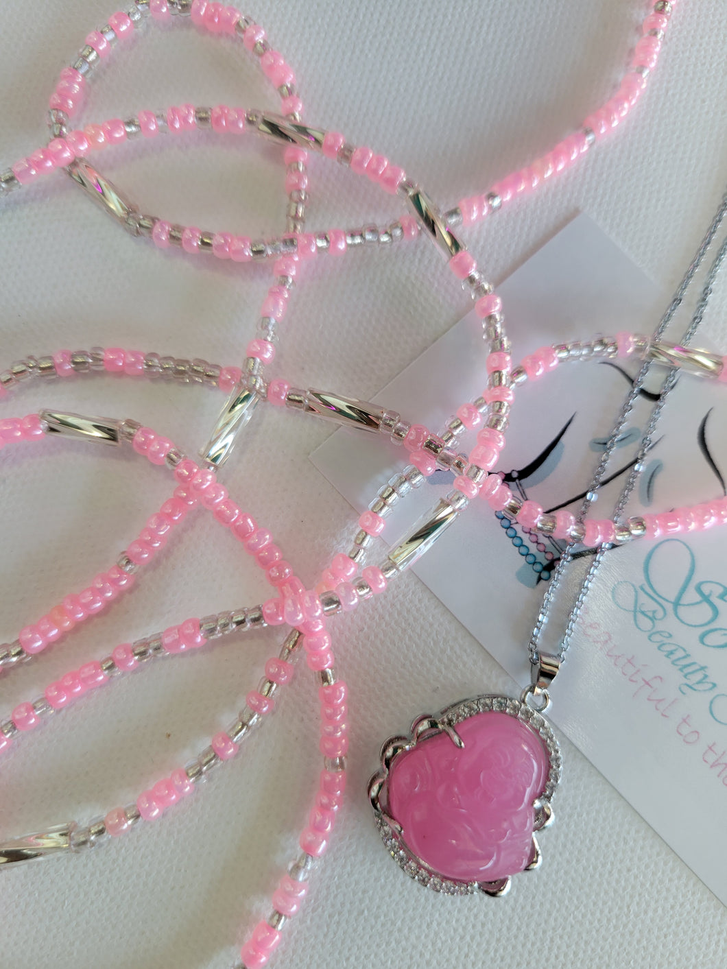 Buddha & Silver Pink WaistBead Bundle