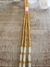 Load image into Gallery viewer, Gold Glow in the Dark 3 Strand Tie-on 37&quot; or 38&quot;