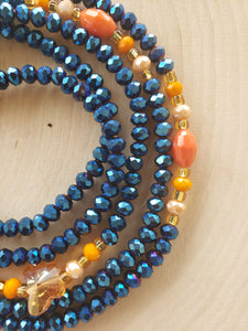Blue Crystal + Orange + Gold 50"