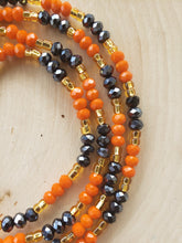 Load image into Gallery viewer, Gold + Orange + Gray Crystal 50&quot;