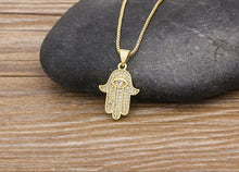 Load image into Gallery viewer, Gold Sparkle Hamsa Hand