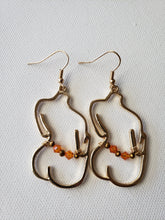 Load image into Gallery viewer, Naomi Orange &amp; Bronze Earrings