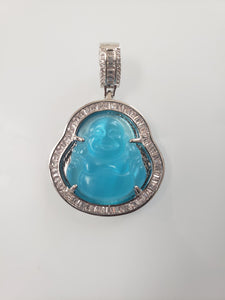 Light Blue Buddha Necklace