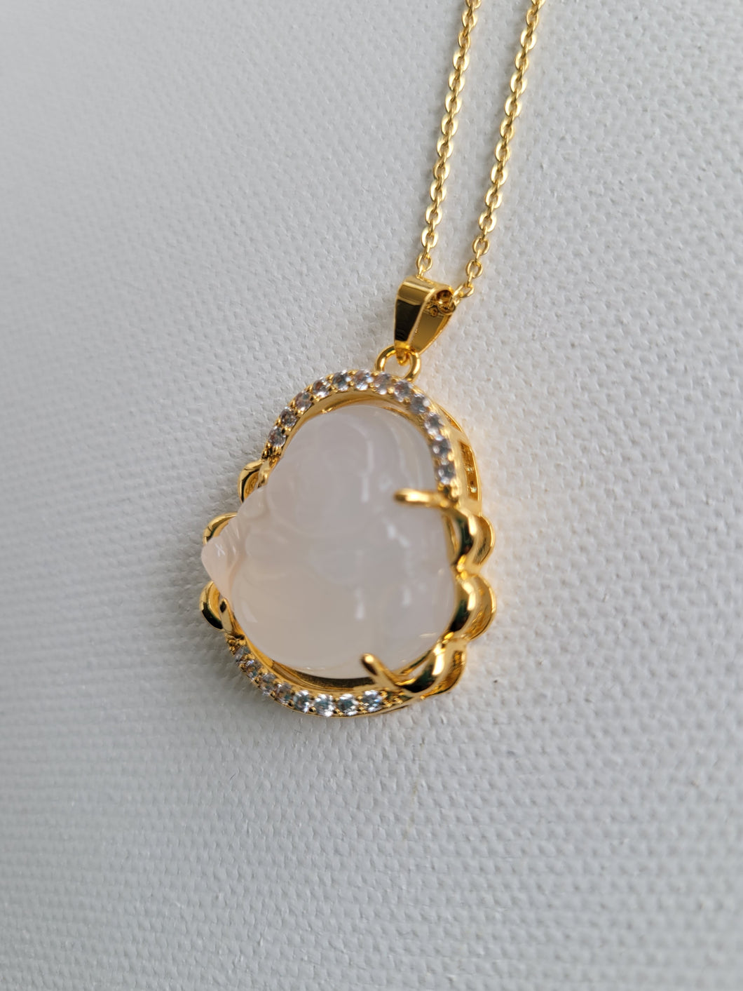 Chalcedony Buddha Necklace