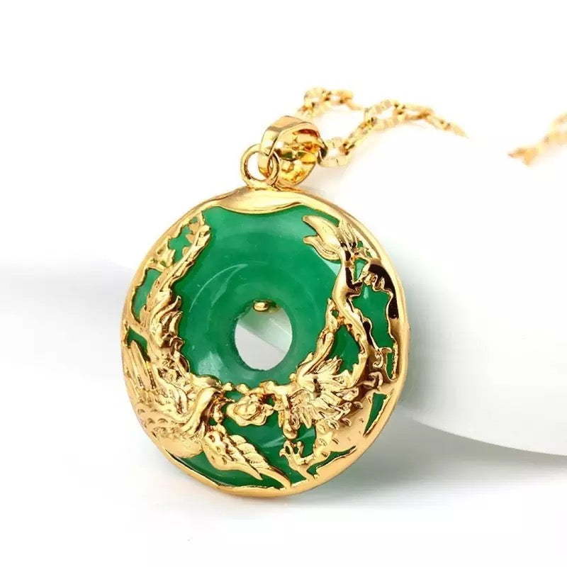 Green Hetian Jade Necklace